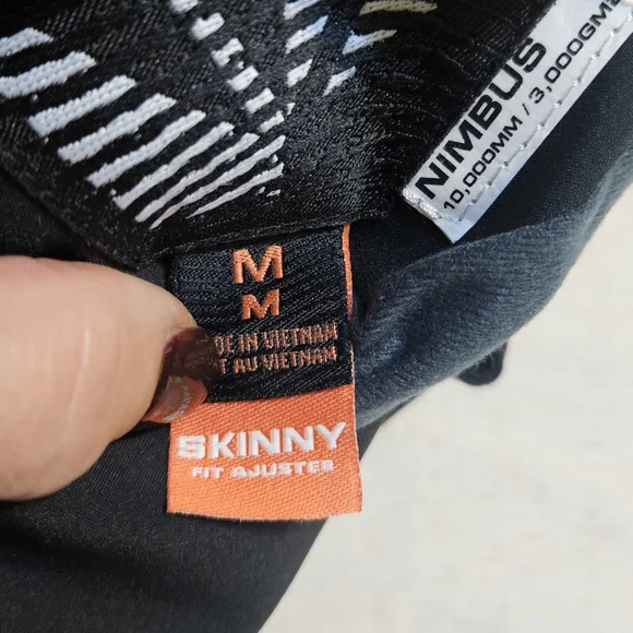 Volcom Battle Nimbus Stretch Pant Skinny Fit Snow Ski Zip Tech Flare Black M - Picture 10 of 10